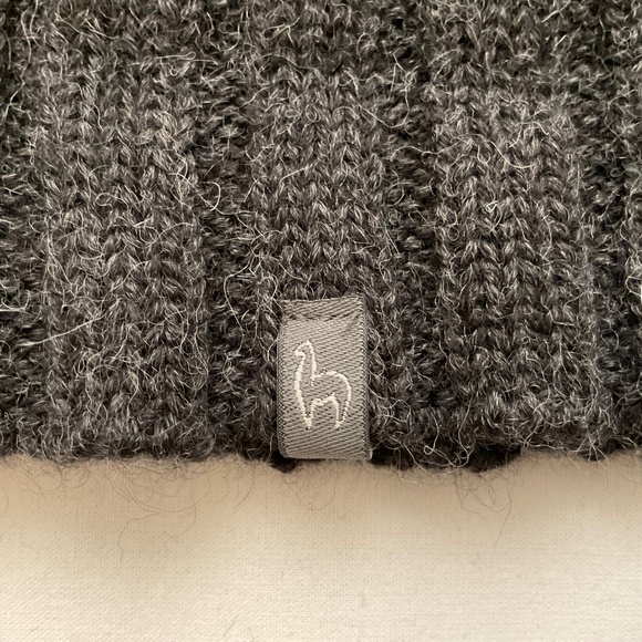 Shupaca Baby Alpaca Knit Ribbed Grey Beanie Hat S/O NWOT Unisex. Made in Peru - Picture 6 of 9